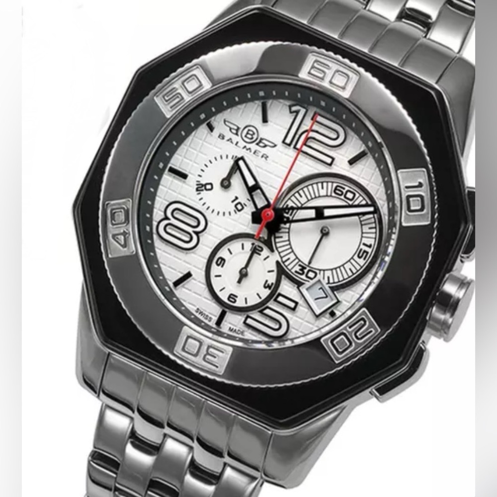 Balmer Aventador Swiss Chronograph Men's Silver Watch